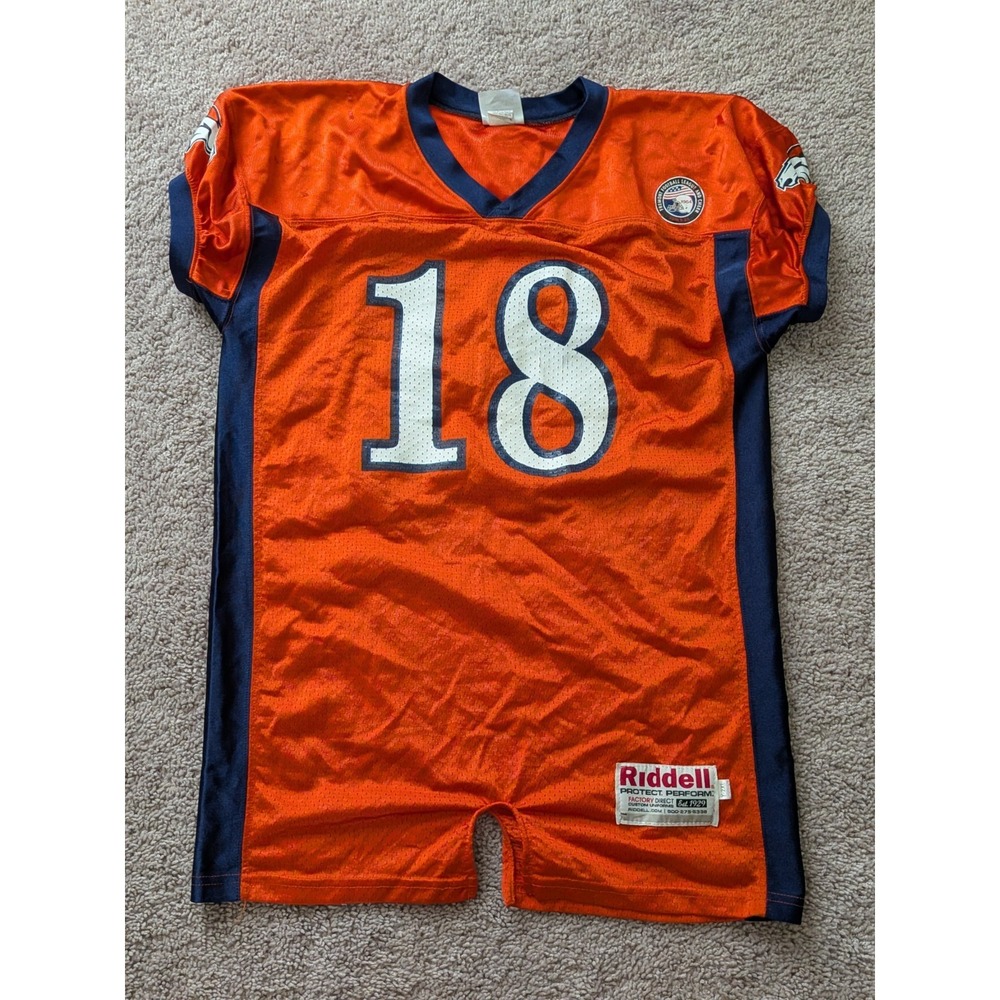 Riddell Youth 2XL Football Practice Jersey #18 McKenzie Broncos Orange